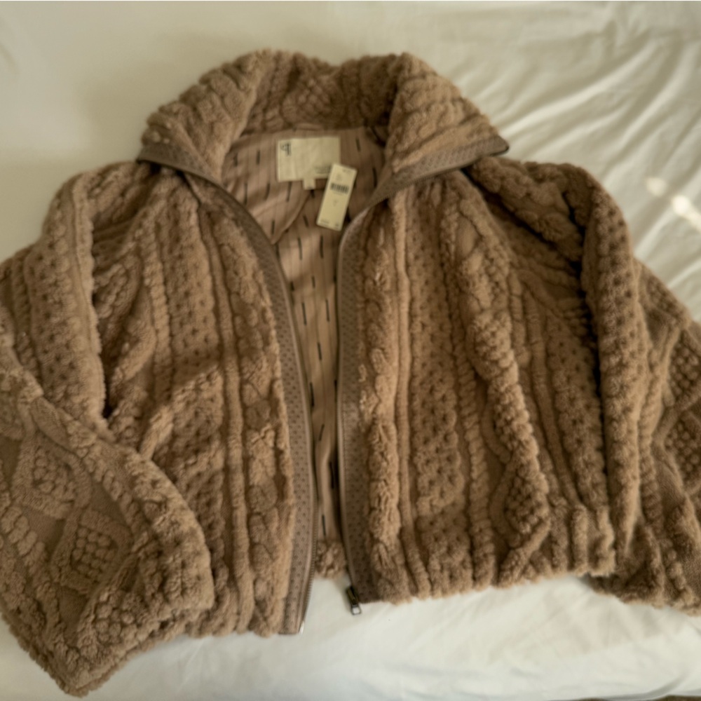 Anthropologie Pilcro Textured Brown Cardigan